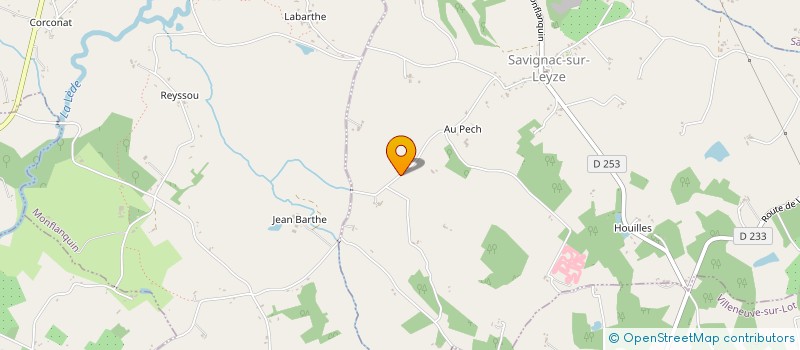 localisation de l'entreprise MADAME MARIELLE LAGLAIRE  SAVIGNAC-SUR-LEYZE