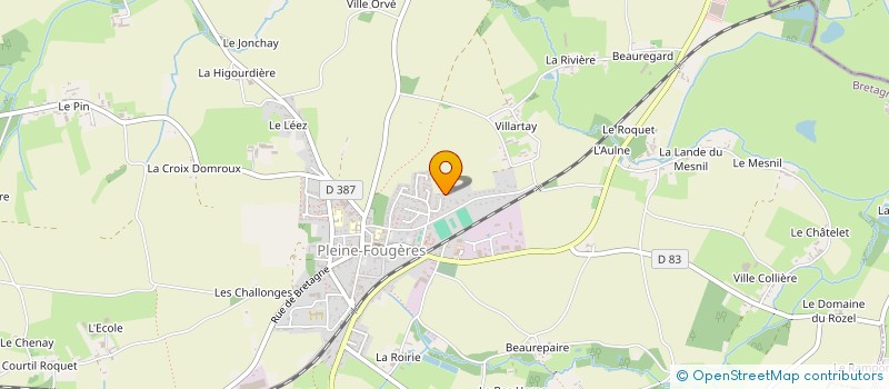 localisation de l'entreprise MADAME MARIELLE LEBRETON  PLEINE-FOUGERES