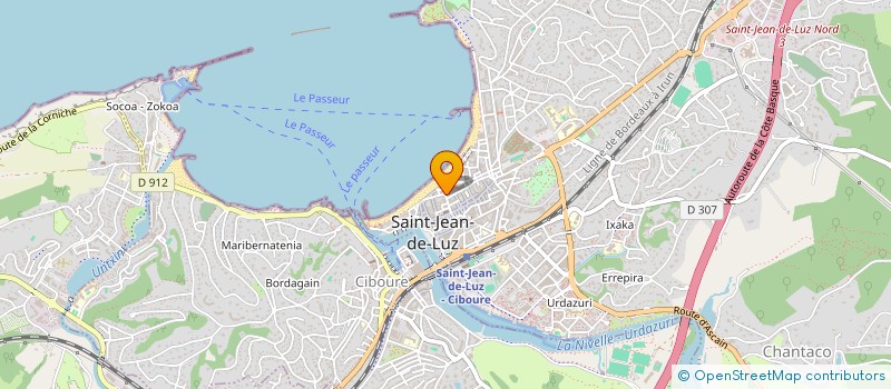 localisation de l'entreprise MADAME MARIETTE LARROUTURE  SAINT-JEAN-DE-LUZ