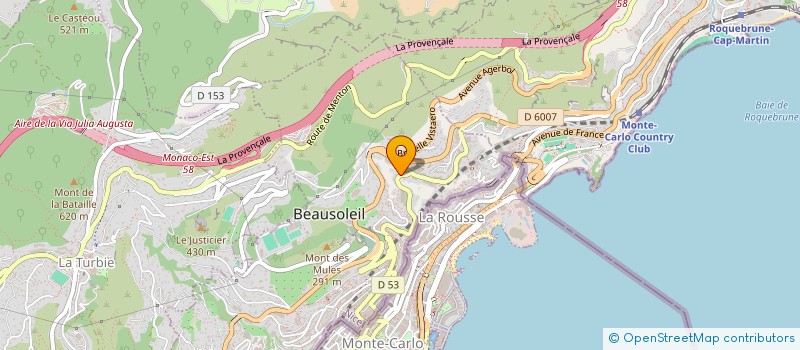 localisation de l'entreprise MADAME MARILENA BOCCIARELLI  BEAUSOLEIL