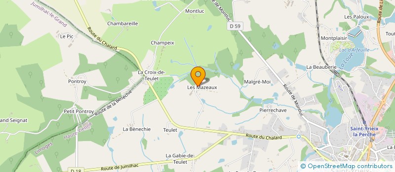 localisation de l'entreprise MADAME MARILENE GALATEAU  LADIGNAC-LE-LONG