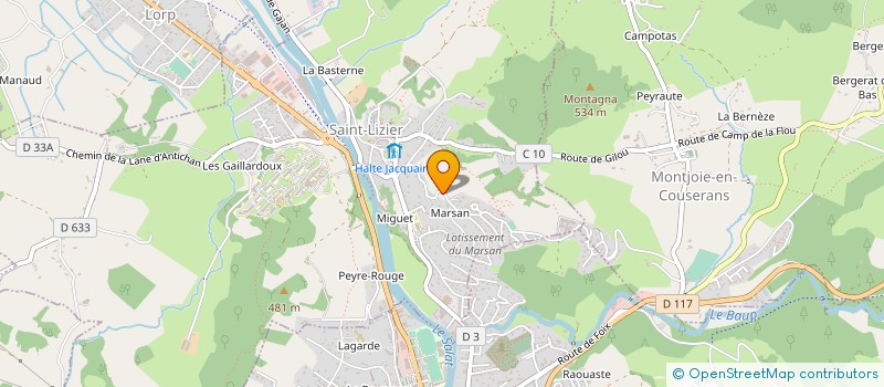localisation de l'entreprise MADAME MARILOU ANTRAS à SAINT-LIZIER