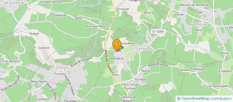 localisation de l'entreprise MADAME MARILYN ARNAUDIN  SAMONAC