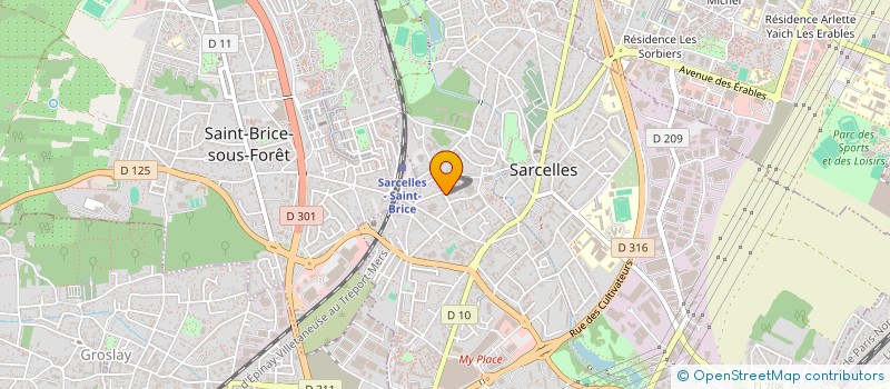 localisation de l'entreprise MADAME MARILYN BAUDINET  SARCELLES