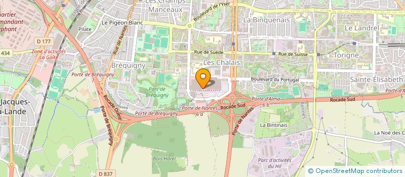 localisation de l'entreprise MADAME MARILYN BEAUVERGER  RENNES