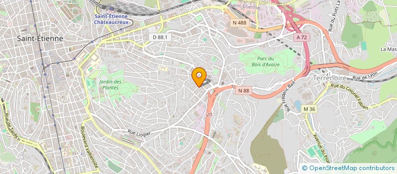 localisation de l'entreprise MADAME MARILYN FRERE  SAINT-ETIENNE