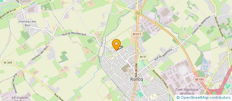 localisation de l'entreprise MADAME MARILYN LEFEBVRE  RONCQ