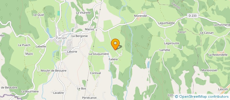 localisation de l'entreprise MADAME MARILYN VEYRIERES à PARLAN