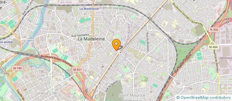 localisation de l'entreprise MADAME MARILYNE BILLON à LA MADELEINE