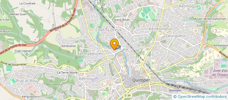 localisation de l'entreprise MADAME MARILYNE COTTEN  QUIMPER