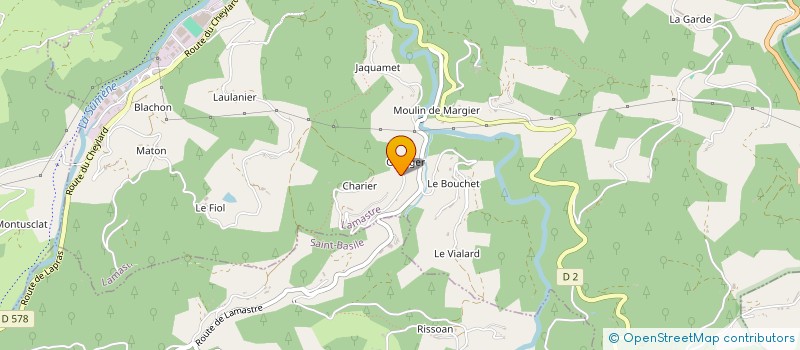 localisation de l'entreprise MADAME MARILYNE DUFFAUD  LAMASTRE