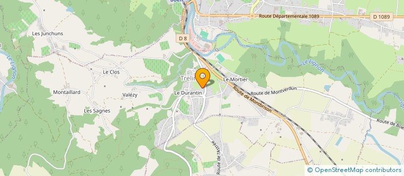 localisation de l'entreprise MADAME MARILYNE PINAT  TRELINS