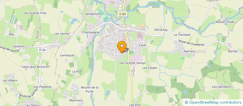 localisation de l'entreprise MADAME MARILYNE SAUVAGEOT à VONNAS