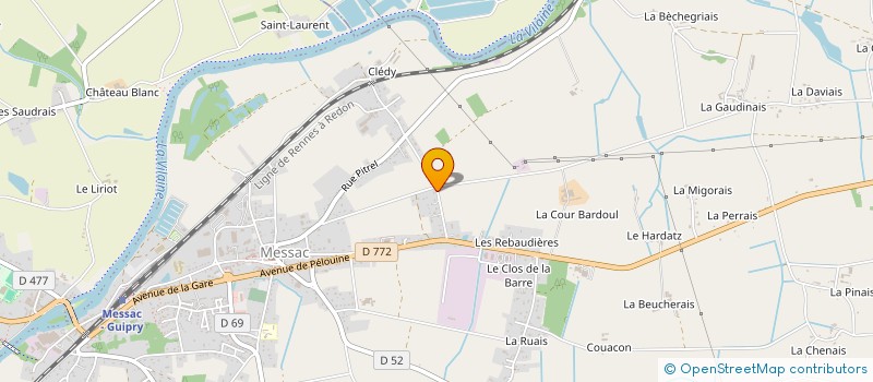 localisation de l'entreprise MADAME MARINA AMOURIAUX  GUIPRY-MESSAC