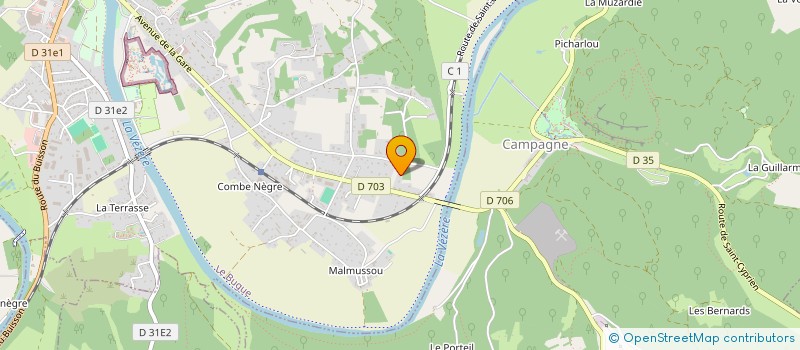 localisation de l'entreprise MADAME MARINA AMPOULANGE  LE BUGUE