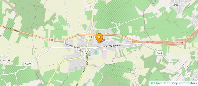 localisation de l'entreprise MADAME MARINA AUDEBERT  HIERSAC