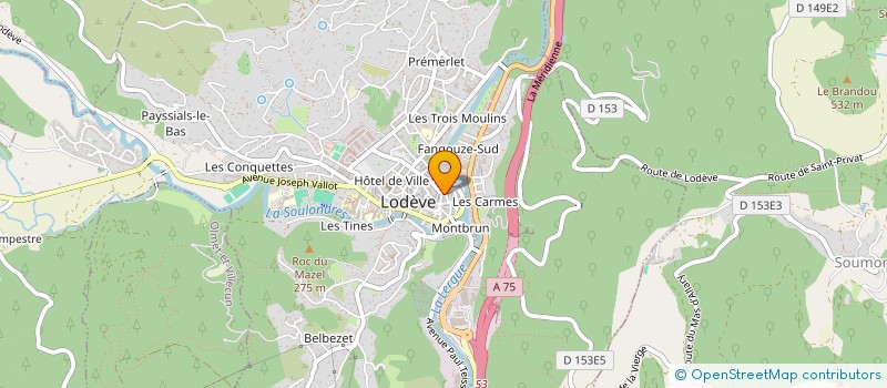 localisation de l'entreprise MADAME MARINA BENEDICTO à LODEVE