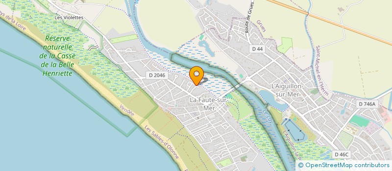 localisation de l'entreprise MADAME MARINA BILLET  L'AIGUILLON-LA-PRESQU'ILE