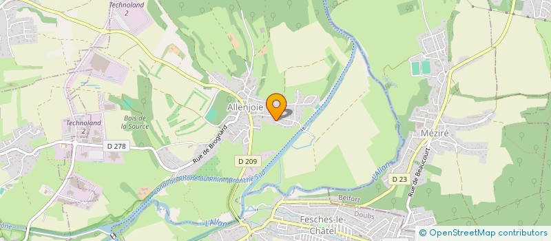 localisation de l'entreprise MADAME MARINA BOILAUX  ALLENJOIE