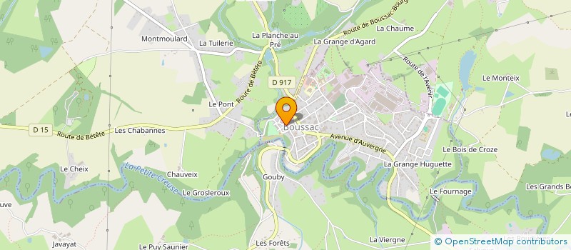 localisation de l'entreprise MADAME MARINA BONNET à BOUSSAC