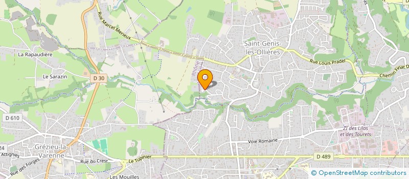 localisation de l'entreprise MADAME MARINA BUDASSI  SAINT-GENIS-LES-OLLIERES