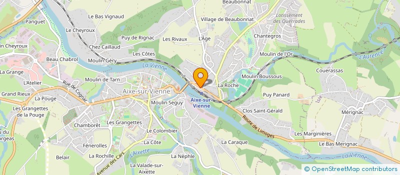 localisation de l'entreprise MADAME MARINA BUISSON à AIXE-SUR-VIENNE