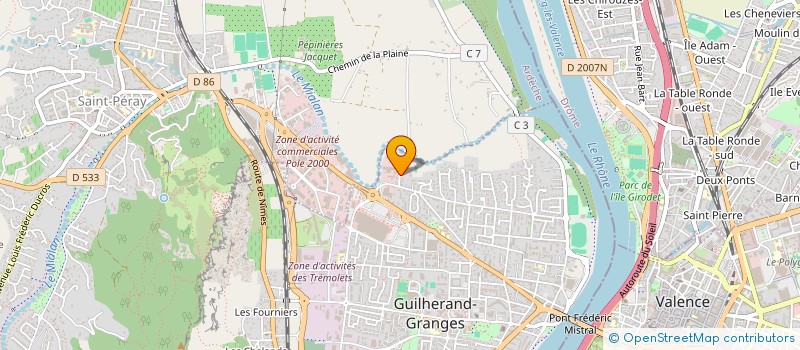 localisation de l'entreprise MADAME MARINA CLINE  GUILHERAND-GRANGES