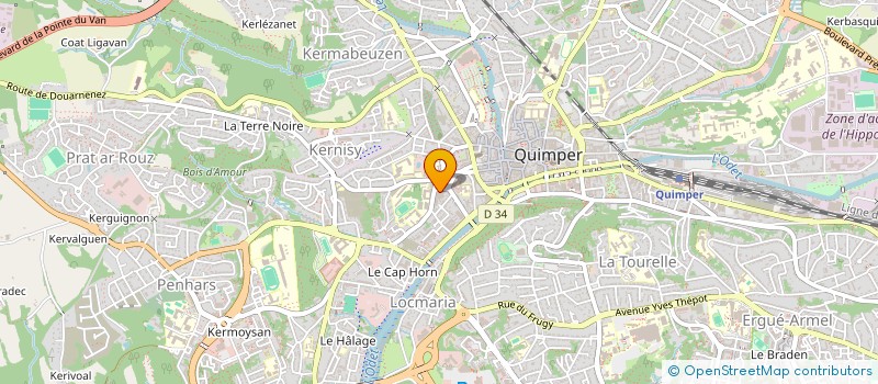localisation de l'entreprise MADAME MARINA COCHOU à QUIMPER