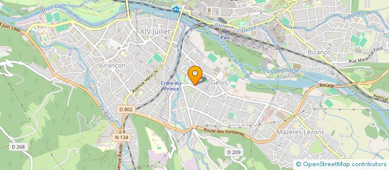 localisation de l'entreprise MADAME MARINA CORREIA à GELOS