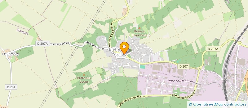 localisation de l'entreprise MADAME MARINA DA ROCHA  BRIERES-LES-SCELLES