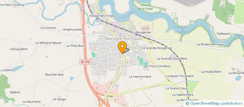 localisation de l'entreprise MADAME MARINA DESLANDES  MARTIGNE-FERCHAUD