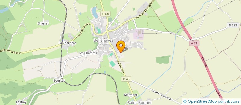 localisation de l'entreprise MADAME MARINA DUMONT  BELLENAVES