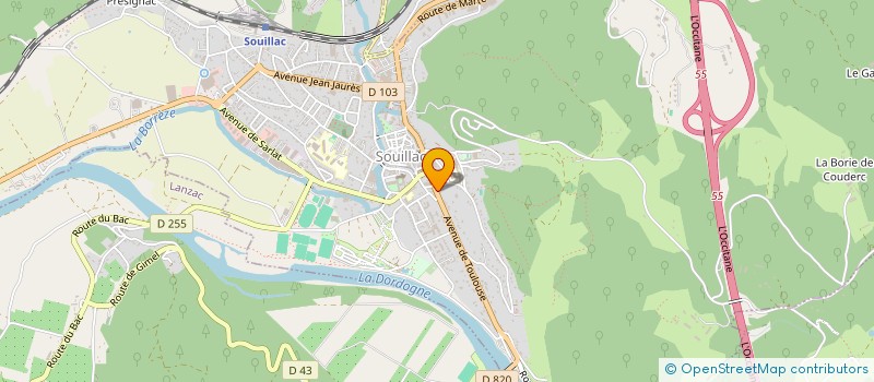 localisation de l'entreprise MADAME MARINA ESCORNE  SOUILLAC