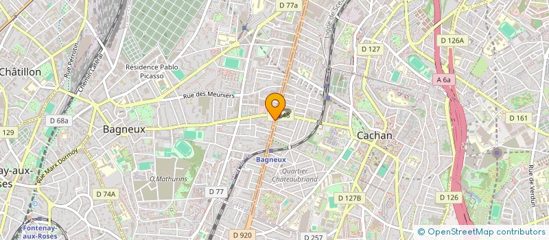 localisation de l'entreprise MADAME MARINA GUDUMAC à BAGNEUX