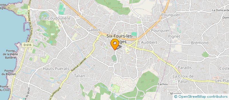 localisation de l'entreprise MADAME MARINA LACAVE à SIX-FOURS-LES-PLAGES