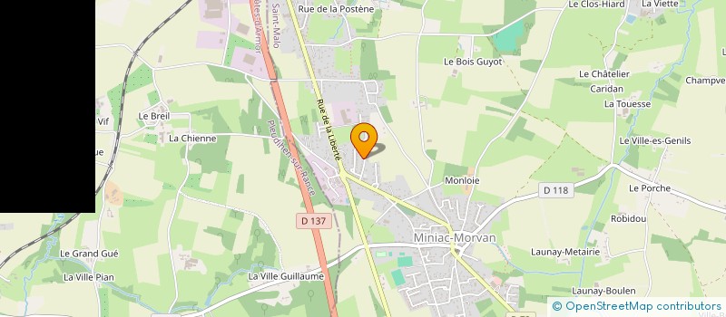 localisation de l'entreprise MADAME MARINA LOUDIEU  MINIAC-MORVAN