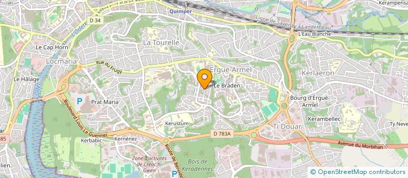localisation de l'entreprise MADAME MARINA MENU à QUIMPER