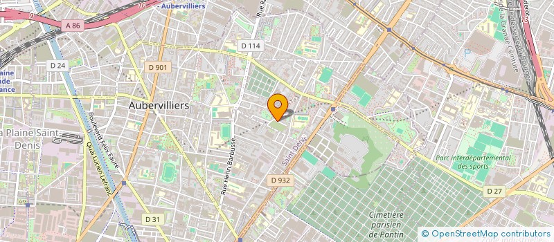 localisation de l'entreprise MADAME MARINA MIRLISENNA E SILVA  AUBERVILLIERS