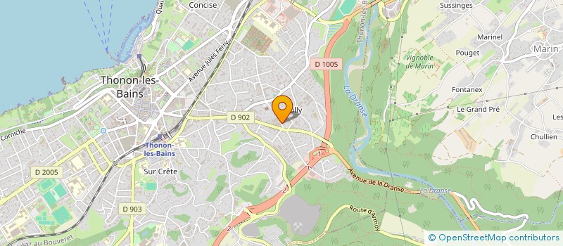localisation de l'entreprise MADAME MARINA MOCELLIN à THONON-LES-BAINS