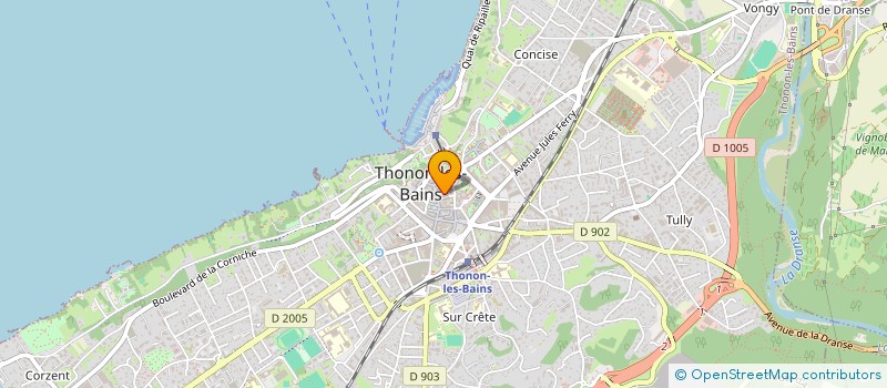 localisation de l'entreprise MADAME MARINA MOUROT à THONON-LES-BAINS