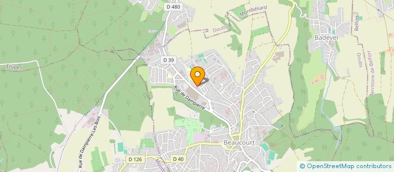 localisation de l'entreprise MADAME MARINA OBRADOVIC à BEAUCOURT