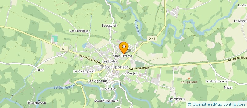 localisation de l'entreprise MADAME MARINA PASQUET  CHATEAUPONSAC