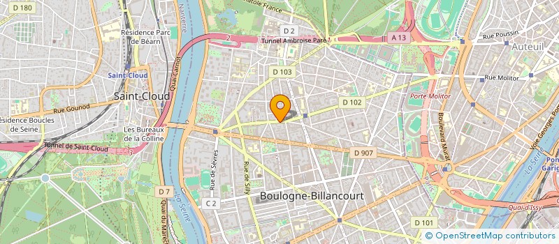 localisation de l'entreprise MADAME MARINA PAULIN à BOULOGNE-BILLANCOURT