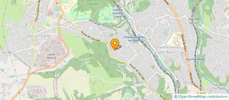 localisation de l'entreprise MADAME MARINA PERRET  CHARBONNIERES-LES-BAINS