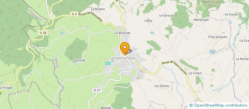 localisation de l'entreprise MADAME MARINA PERRIER  VILLECHENEVE