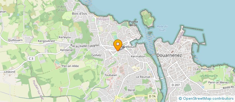 localisation de l'entreprise MADAME MARINA PLOUZENNEC  DOUARNENEZ