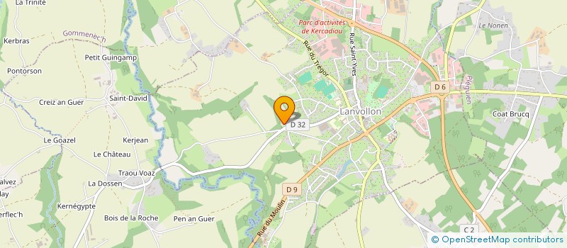 localisation de l'entreprise MADAME MARINA RAULO  LANVOLLON