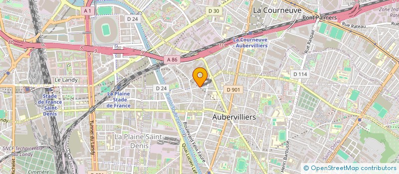 localisation de l'entreprise MADAME MARINA URSUL  AUBERVILLIERS