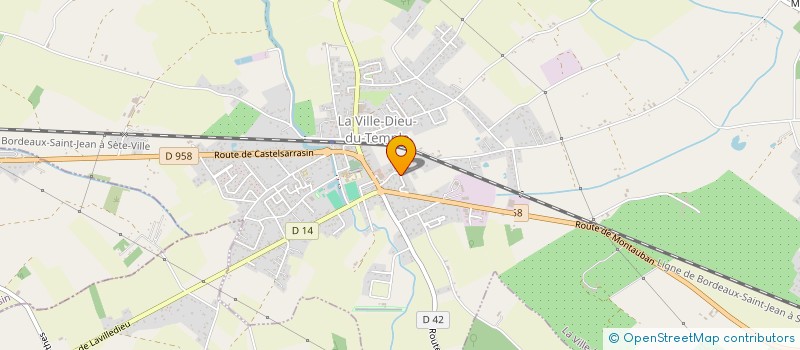 localisation de l'entreprise MADAME MARINA VERRON  LA VILLE-DIEU-DU-TEMPLE