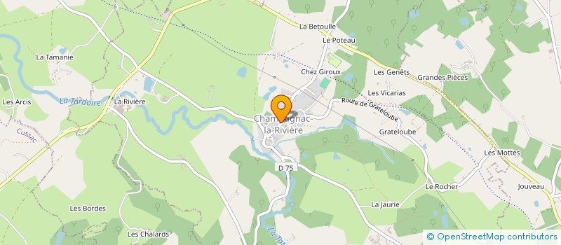 localisation de l'entreprise MADAME MARINA VIGUIE à CHAMPAGNAC-LA-RIVIERE